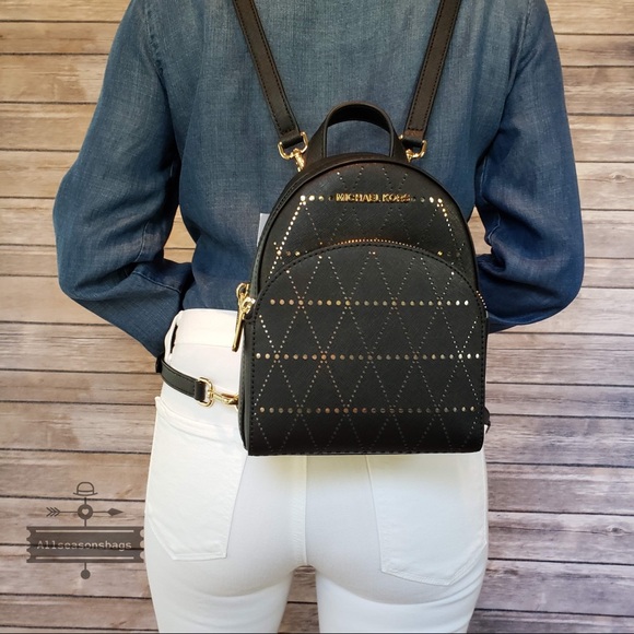 Michael Kors Handbags - NWT Michael Kors Abbey Xs Backpack Black leather